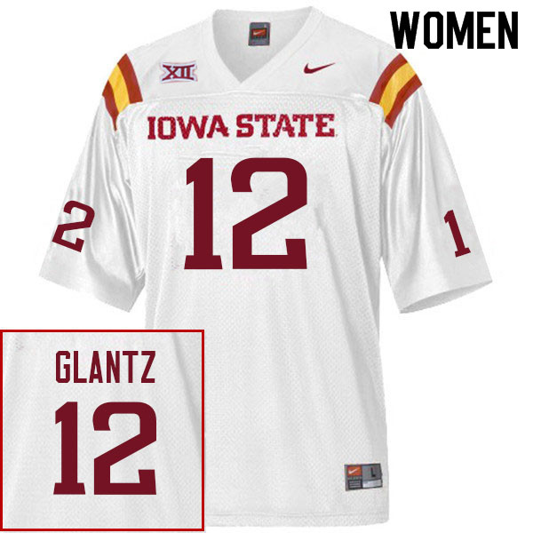 Women #12 Jacob Imming Iowa State Cyclones College Football Jerseys Sale-White - Click Image to Close
